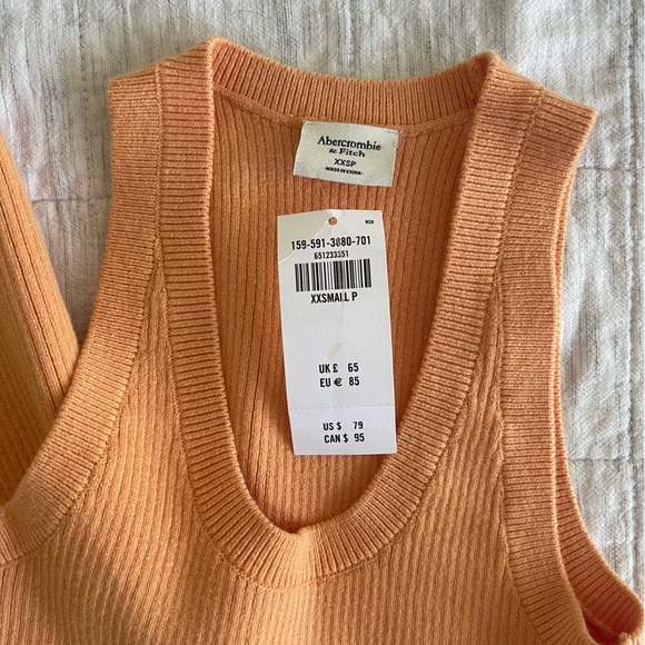 Abercrombie Orange Knit Cutout Midi Dress - Picture 6 of 6
